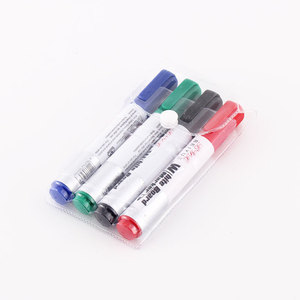 Strong <b>Color</b> Business Erasable <b>4</b> Pk Whiteboard Dry Erase Marker <b>Pen</b> Black Green Red Pvc Bag Pack - Product Image 2