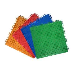 आउटडोर बास्केटबॉल स्पोर्ट्स कोर्ट फ़्लोरिंग के लिए अनुकूलित रंग प्लास्टिक मॉड्यूलर फ़्लोर टाइलें