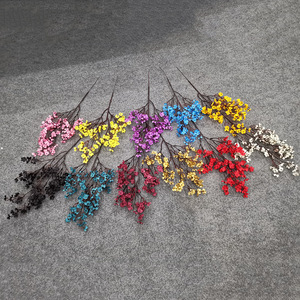 A-1630 En Gros doré <span class=keywords><strong>faux</strong></span> babys souffle fleurs en soie mariage décoration de la maison bébé souffle gypsophile fleur artificielle - Product Image 3