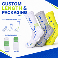 Chaussettes de sport en coton avec logo personnalisé, faible MOQ, respirantes, rembourrées, pour le basketball, la course à pied, chaussettes pour hommes