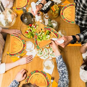 5 cái TACO giấy tấm Mexico sinh nhật bên tấm <span class=keywords><strong>Fiesta</strong></span> bên trang trí nguồn cung cấp cinco de mayo Carnival Đảng giấy tấm - Product Image 5