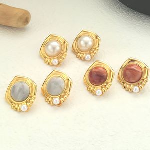 Gioielli da Donna in Acciaio Inossidabile Elettroplaccato con Perle, Stile Chic e Sofisticato, Lusso Leggero, Resistente al Sudore - Product Image 1