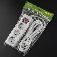 Multiprise EU avec cordon d'extension de 2 m, prise électrique intelligente USB 16A, protection contre les surtensions, filtre réseau, en plastique, usage commercial