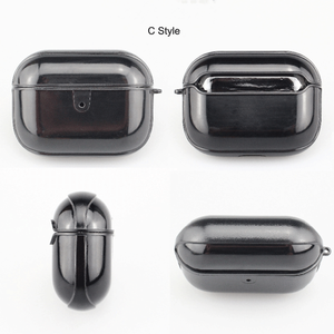 Guscio di plastica dura Raw nero scanalato per <span class=keywords><strong>Airpods</strong></span> Pro Groove <span class=keywords><strong>Cover</strong></span> Hard PC per <span class=keywords><strong>Airpods</strong></span> 4 1 2 3 Pro Pro2 custodia vuota - Product Image 4
