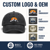 Gorra de Papá Personalizada con Bordado, de Algodón Lavado, para Montaña y Aire Libre, de 6 Paneles, Ajustable, 9 Colores, Estilo Vintage, para Senderismo, OEM, Venta al por Mayor, MOQ Bajo