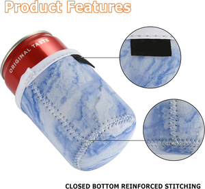 Manchons isolants en néoprène souple pour canettes de boissons standard, housses pour canettes standard de 12 onces liquides (boissons et bières) - Product Image 3