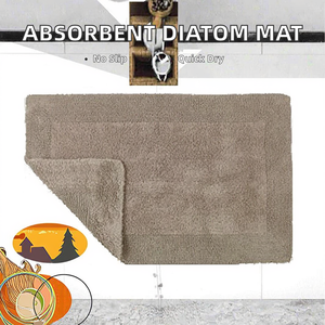 Absorbent Moisture-Preventing Home Use Cotton Bathroom & <b>Kitchen</b> <b>Sink</b> Drying <b>Mat</b> with Reversible Design Non-slip Rubber Backing - Product Image 2