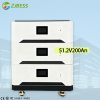 Batterie au lithium CAN hybride IP65 empilable de qualité supérieure 51,2 V 100 Ah 200 Ah 314 Ah 400 Ah LiFePO4 pour système solaire