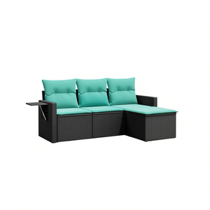 Ensemble de canapés de jardin en rotin 3 places avec coussins, mobilier d'extérieur pour terrasse, balcon - Product Image 1