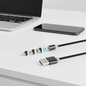 Cable USB-C de Nailon Trenzado de Fábrica, Cable de Carga Rápida y Cable Magnético Micro Tipo C para iPhone 13 Plus - Product Image 3