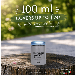 05 CONCRETE 100 ml LaChalk the evolution of <b>chalk</b> paint Where <b>chalk</b> meets resin: Hybrid <b>Chalk</b> Resin Paint made in Italy - Product Image 2