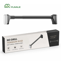 YIJIALE 30000 ㎡   Tringle à rideau réglable en acier de 32 mm, capacité de charge élevée, 1,1-3,5 m, avec verrouillage interne, personnalisable OEM pour salon