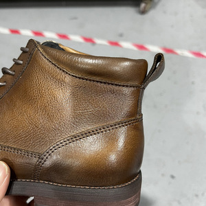 <b>Work</b> <b>Boots</b> Men Brown Leather Lace Up Ankle <b>Boots</b> Office Career Wear Abrasion Resistant Vintage Style Youth 18-40 - Product Image 5