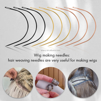 Aiguilles à tisser courbées en C ARLANY avec logo personnalisé pour extensions de cheveux, aiguilles à coudre pour perruques et postiches