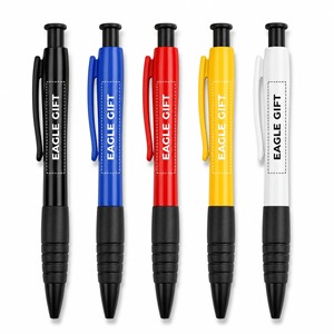 Stylos à bille de papeterie personnalisés avec logo, encre noire, stylo à bille en plastique - Product Image 3