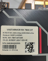Vastarmor RX 7800 XT 16G D6 Brand 16GB GDDR6 Gaming Graphic Card Three Fan Cooled GPU for Desktop Workstation 256 Bit