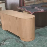Meuble de salon moderne en bois antique avec portes à panneaux plats à 4 compartiments, dimensions personnalisables et quincaillerie complète. ODM
