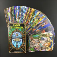 타로 Illuminati 키트 카드 Oracles 데크 카드 및 전자 가이드 북 타로 게임 장난감 타로 점 전자 가이드 북