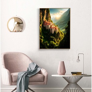 Vách đá kiến trúc 30x40cm/11.8x15.7in kim cương tranh tự làm vòng kim cương 5D sở thích tự làm treo - Product Image 2