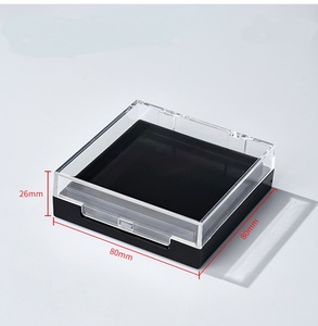 Affichage Portable en plastique solide Double couche pour presse sur les ongles en acrylique Boîtes de rangement carrées pour ongles avec emballage de ruban adhésif - Product Image 3