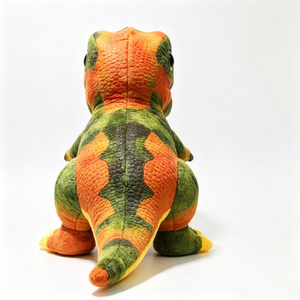Peluche T-Rex personnalisée, peluche Tyrannosaurus Rex, peluche dinosaure camouflage à bouche ouverte, peluche T-Rex orange et verte - Product Image 3