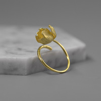 Bague en forme de fleurs de tulipe Rosaeflora "Love Muse", en argent sterling 925 véritable, bijoux fins, accessoires élégants, 2026