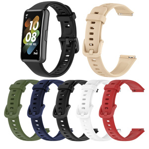 Bracelet de montre en silicone réglable de 16 mm compatible avec <span class=keywords><strong>Huawei</strong></span> <span class=keywords><strong>Band</strong></span> B7 <span class=keywords><strong>B6</strong></span> B3 Watch Fit Mini, bracelet de sport de remplacement - Product Image 1