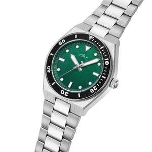 Montre-bracelet classique minimaliste à boîtier en alliage, mouvement à quartz, aiguilles lumineuses et bracelet en acier, étanche pour usage quotidien - Product Image 3