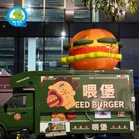 Grand modèle gonflable personnalisable de cuisson de hamburger de publicité commerciale pour l'enseigne et l'accessoire décoratif de plomb