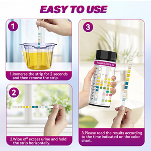 Bandelettes de <span class=keywords><strong>test</strong></span> <span class=keywords><strong>urinaire</strong></span> à 11 paramètres pour la détection des infections urinaires, modèle URS-11 - Product Image 6
