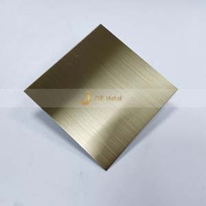 Placa de Acero Inoxidable 304 Estándar JIS M35 NO.4, Acabado Cepillado Dorado, Servicios de Doblado, Corte y Soldadura para Pared/Techo - Product Image 6