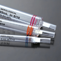 Pipettes sérologiques en polystyrène stériles de laboratoire 5ml 10ml 25ml, pipettes de mesure en plastique, mini pipettes sérologiques