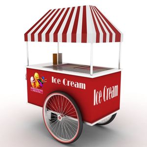 Chariot à glaces au design personnalisé, chariot à nourriture portable, chariot à glaces haut de gamme pour la vente, stand à glaces pour vendeurs - Product Image 2