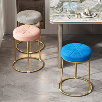 Tabouret de bar empilable en métal moderne de luxe léger, chaise de salle à manger, pouf, petit tabouret de rechange pour la maison et la restauration, sans assemblage