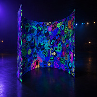 Toile de fond fluorescente réactive aux UV pour décoration murale néon, idéale pour salons professionnels, fêtes, scènes, studios photo – Fournisseur exclusif en gros