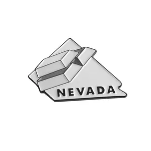 State Nickname Nevada Silver Enamel Lapel Pin