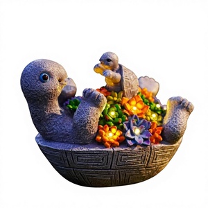 Figurine de <span class=keywords><strong>tortue</strong></span> solaire en résine, design mignon, lumières LED, décorations de jardin, pelouse, patio, cour, cadeau pour bébé, pour maman - Product Image 1