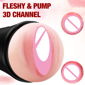 Masturbador Masculino Vibrador, Vagina Realista Texturizada, Copa de Masturbación de Bolsillo, 7.5 Pulgadas de Profundidad, Suave y Voluminoso - Product Image 4