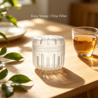 Infusor de Chá VOLWESS Tritan com Malha Extra Fina, Base Estável, Ecológico, Reutilizável e Portátil para Extração de Aroma Rico