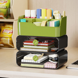 Wholesale Stackable Plastic Desktop Drawer Storage Unit for Jewelry Organizer Box Cabinet Drawer <b>Dividers</b> for Small Items - Product Image 3