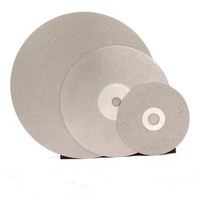 Disques plats de meulage en diamant galvanisé de 6 pouces et 8 pouces pour le polissage des pierres précieuses