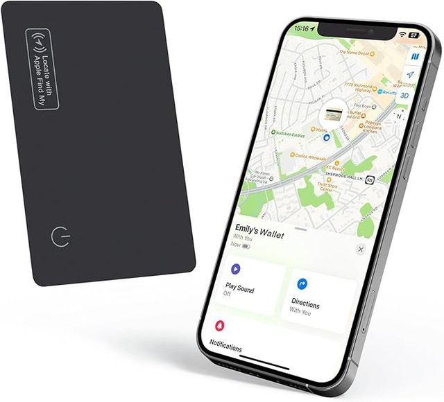 Wallet Tracker Card Rechargeable Thin Finder Works with Find My (iOS Only) Item Locator for Luggage Tag Passports Phone