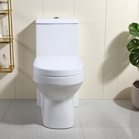 YIDA WC monobloc moderne en céramique, à économie d'eau, haute efficacité (1,28 GPF), conforme CUPC ADA, avec siphon en P et installation encastrée, pour toilettes commerciales