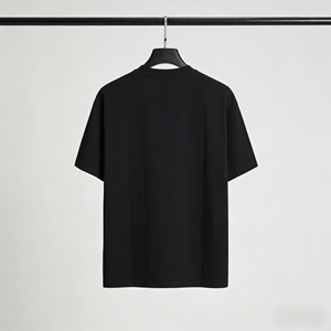 เสื้อยืดแขนสั้นผู้ชายสไตล์ฮิปฮอปแบบลำลอง ตกแต่งด้วยคริสตัล ล้างสีแบบแอซิดวอช ผ้าฝ้ายถัก 100% น้ำหนัก 240 กรัม ระบายอากาศได้ดี - Product Image 4