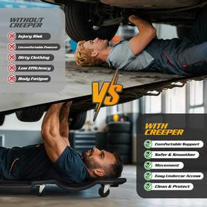 Creeper de mécanicien de voiture en plastique de haute qualité avec repose-tête rembourré - Product Image 2