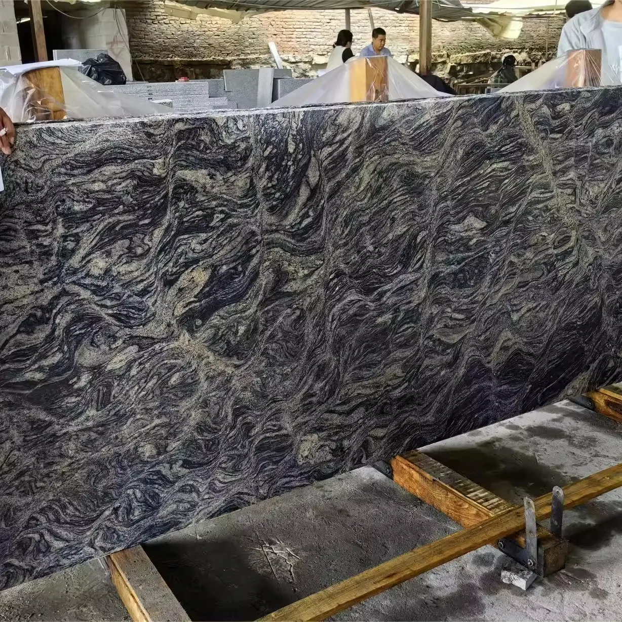 Chinese juparana gold granite stone 580*280mm rough granite stone for floor tile tile fireproof wall tiles outdoor granite stone