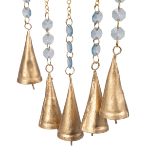 Decorazione da Giardino a Forma di Farfalla, Campanelli a Vento in Metallo con Perline di Vetro, Piccolo Campanello Ornamentale da Appendere all'Esterno - Product Image 5