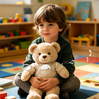 Enregistreur vocal pour les parents souffrant d'anxiété séparatoire : Enregistrez la voix pour que l'enfant entende des sons familiers à tout moment via une peluche à la maternelle