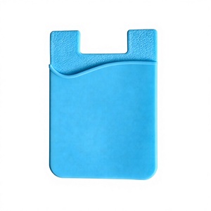 Portefeuille universel en silicone adhésif pour téléphone portable, carte d'identité, carte bancaire, design simple - Product Image 1