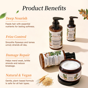 Sets <span class=keywords><strong>de</strong></span> Champú y Acondicionador para el Crecimiento del Cabello con Aceite <span class=keywords><strong>de</strong></span> Argán y Aloe Vera Orgánico <span class=keywords><strong>de</strong></span> Arroz, Voluminizador y Anticaspa, Sin Sulfatos, <span class=keywords><strong>de</strong></span> Marca Privada - Product Image 4